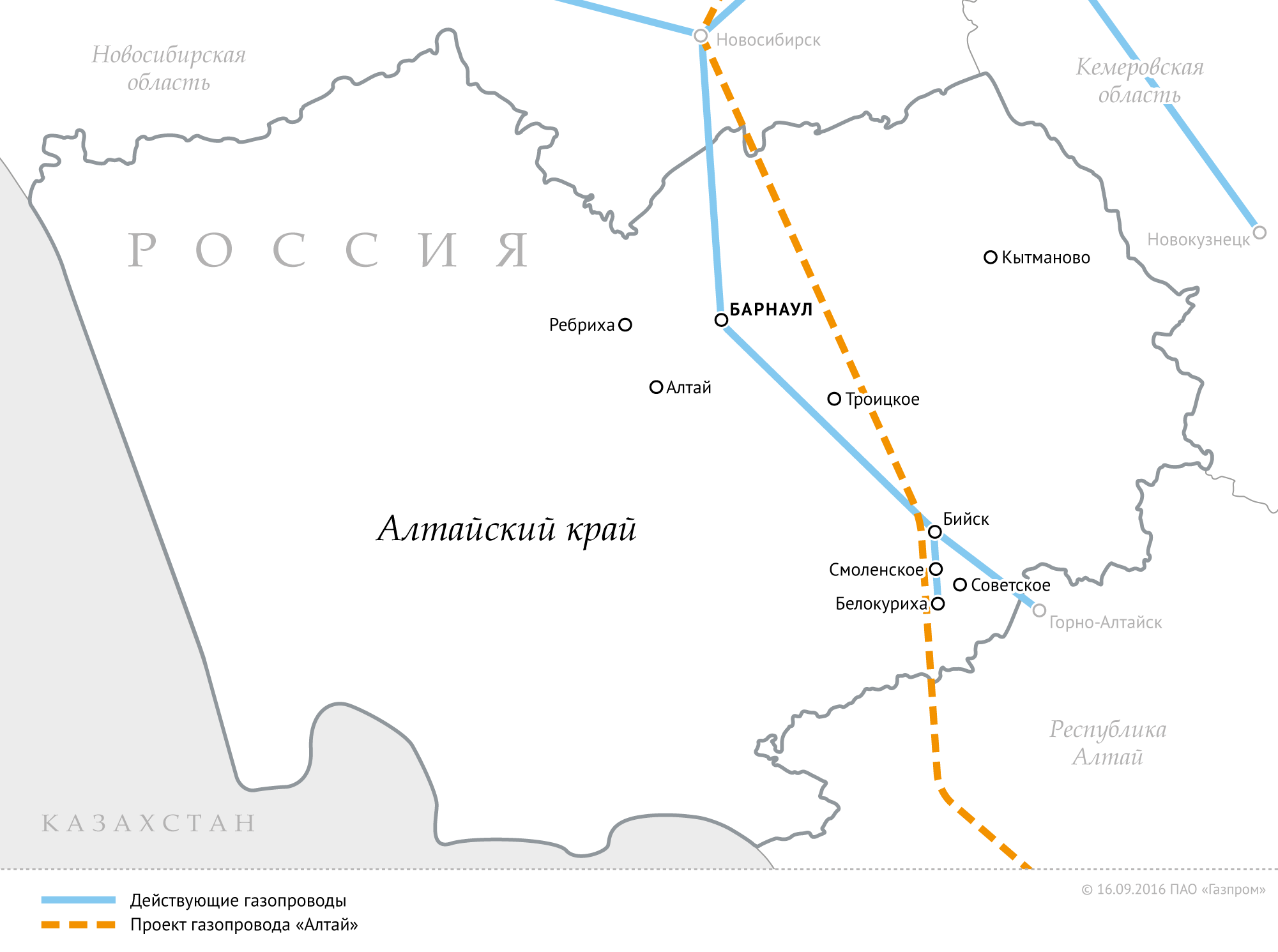 схема газификации алтайского края