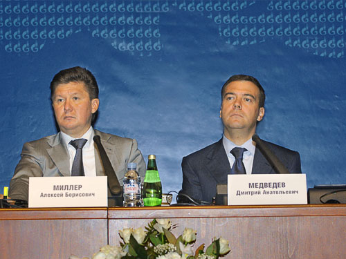 Алексей Миллер и Дмитрий Медведев
