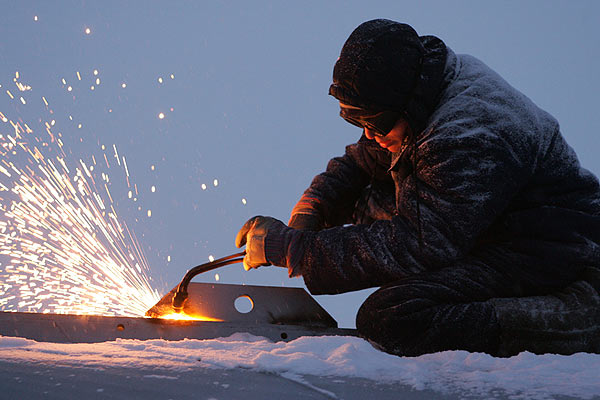 Сварочные работы, Губкинский газовый промысел