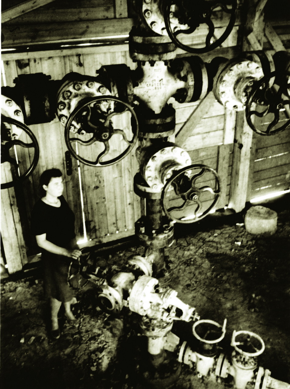 Одна из скважин Елшанского газового месторождения. Саратовская область. 1946 г. 