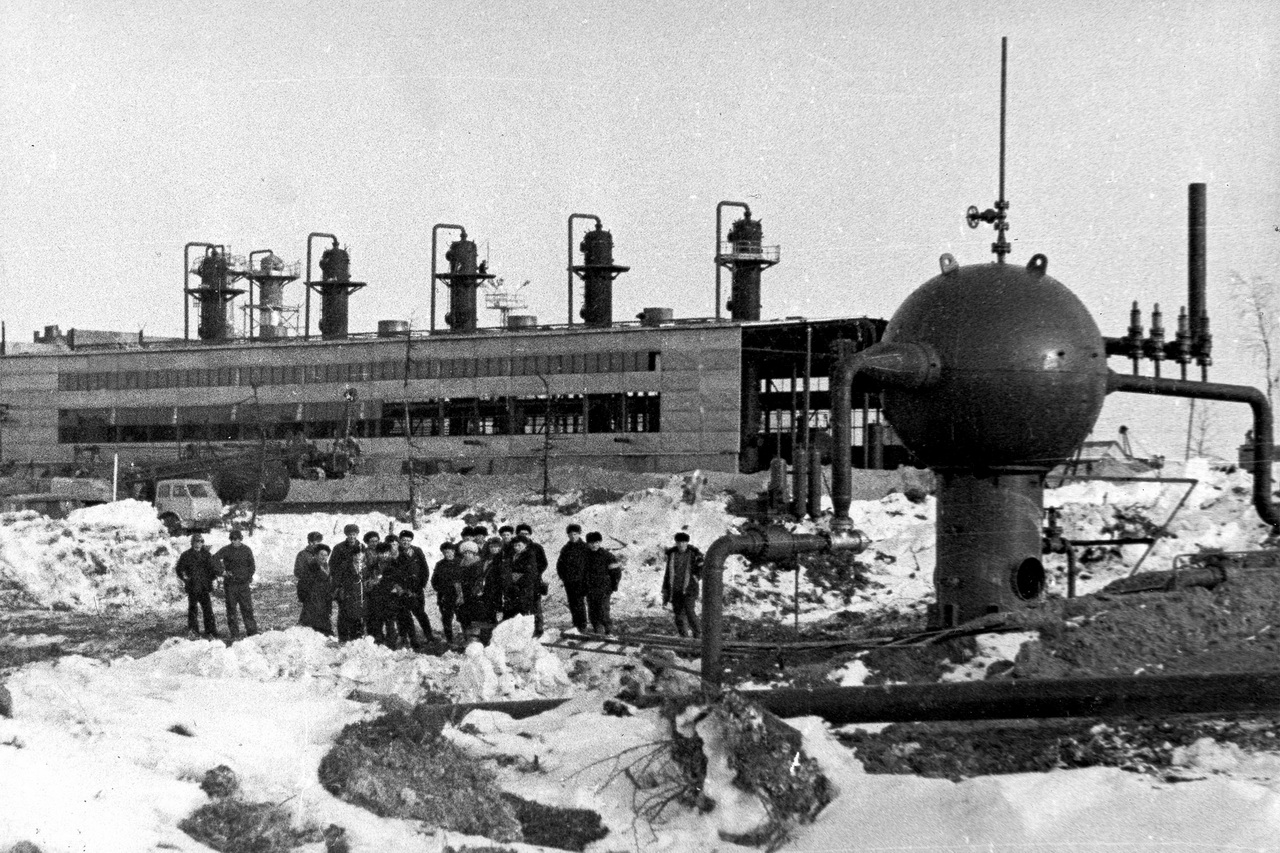 Испытания шарового сепаратора на УКПГ-2, 1973