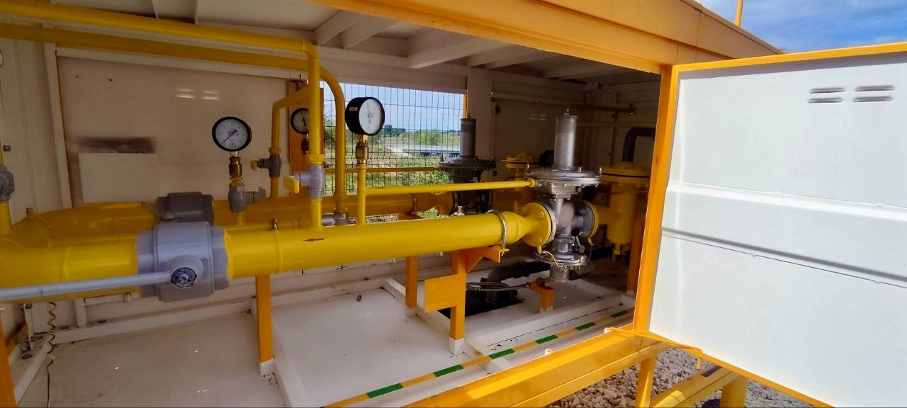 Пункт редуцирования газа в деревне Малое Сущево