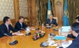 Во время встречи Алексея Миллера с Президентом Казахстана Нурсултаном Назарбаевым