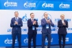 Заместитель начальника Управления ПАО «Газпром» Андрей Иванович Фролков, заместитель генерального директора по управлению персоналом ООО «Газпром трансгаз Ухта» Евгений Владимирович Гусев, ректор УГТУ, профессор Руслан Викторович Агиней и главного специалиста отдела Анна Александровна Пилосова