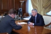 Глава Республики Северная Осетия — Алания Вячеслав Битаров во время рабочей встречи с Алексеем Миллером