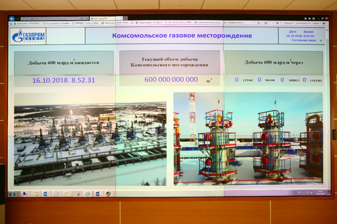 Производственный рубеж Комсомольского ГП ООО «Газпром добыча Ноябрьск»