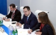 Первый заместитель Председателя Правительства, Министр иностранных дел Республики Сербия Ивица Дачич (в центре) во время рабочей встречи с Алексеем Миллером