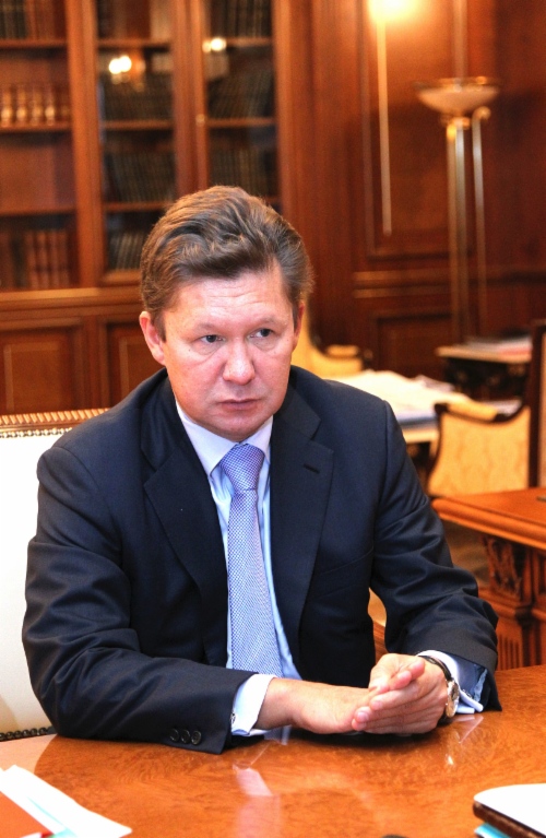 Алексей Миллер во время встречи с Губернатором — Председателем Правительства Сахалинской области Александром Хорошавиным