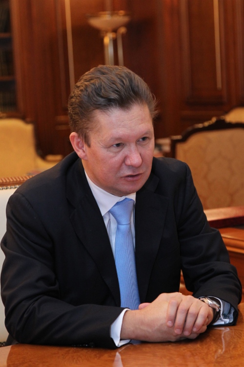 Алексей Миллер во время рабочей встречи с Губернатором Курганской области Олегом Богомоловым