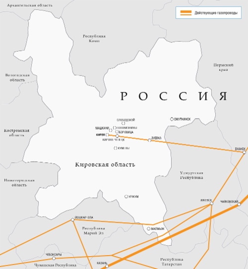 В Кировской области завершено строительство еще шести межпоселковых газопроводов