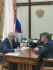 Встреча Главы Чувашской Республики Олега Николаева с генеральным директором ООО «Газпром межрегионгаз Чебоксары», АО «Газпром газораспределение Чебоксары» Кияметдином Мифтахутдиновым (слева)