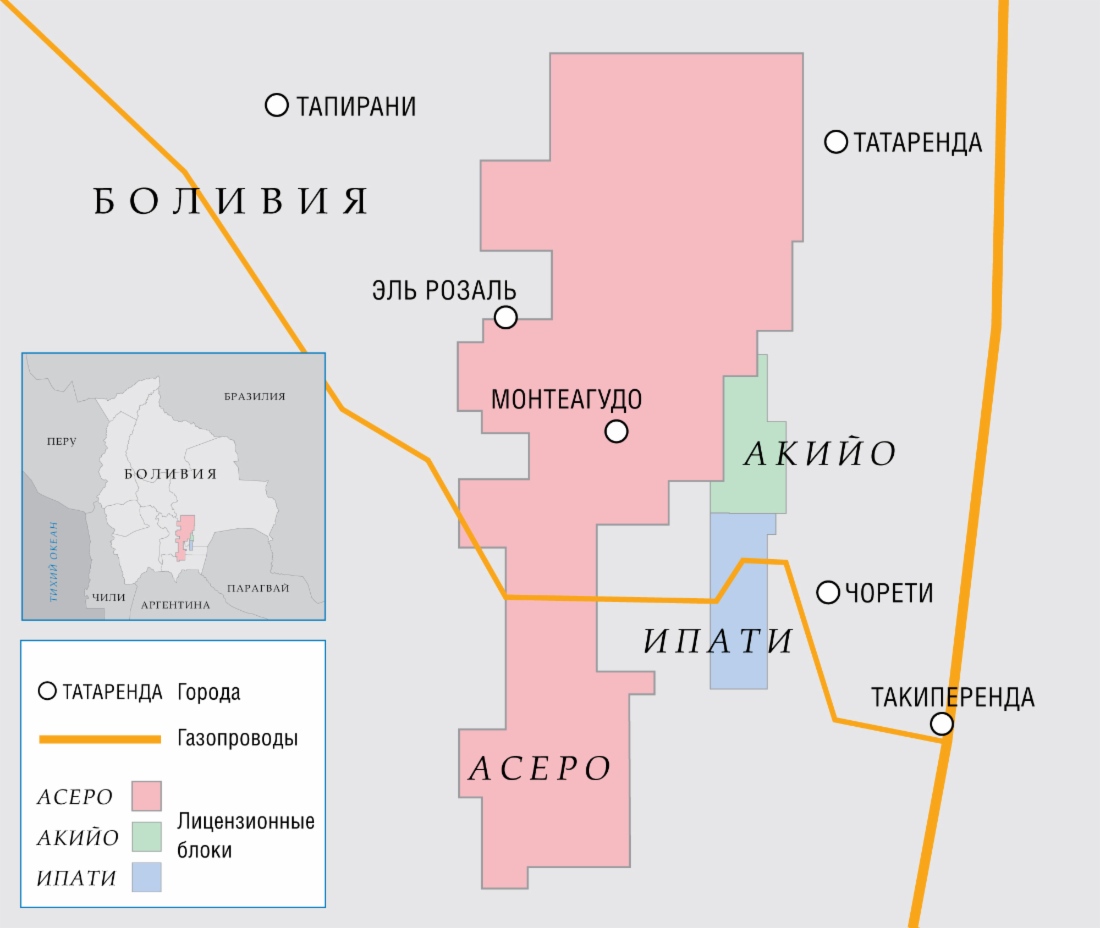 Лицензионные блоки Асеро, Ипати и Акийо