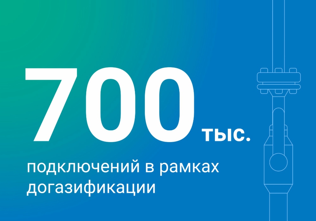 700 тыс. домовладений подключены к газовым сетям в рамках догазификации