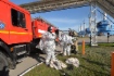 Пожарные расчеты прибыли к месту условного возгорания