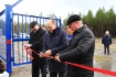 Торжественное открытие газораспределительной станции. (Слева направо) глава Советского района Сергей Удинцев, генеральный директор ООО «Газпром трансгаз Югорск» Петр Созонов и глава администрации города Югорска Михаил Бодак