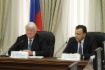 Заместитель Председателя Правления ОАО «Газпром» Валерий Голубев и первый заместитель Председателя Правительства Иркутской области Николай Слободчиков во время заседания