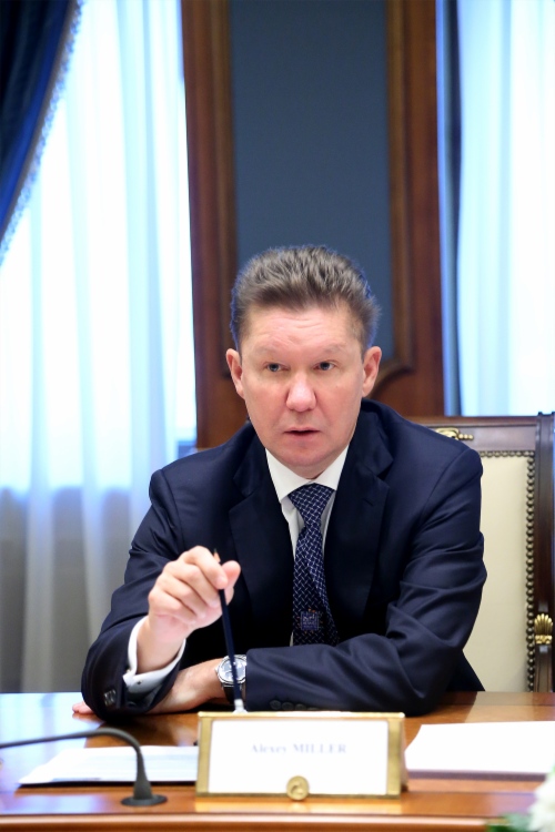 Алексей Миллер во время встречи с Генеральным директором Linde AG Вольфгангом Бюхеле