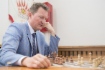 Заместитель начальника Службы корпоративной защиты ООО «Газпром трансгаз Ухта» Максим Попов за игрой