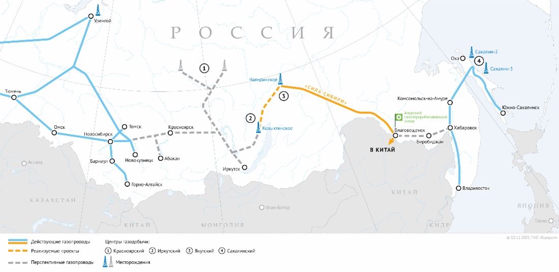 Освоение газовых ресурсов и формирование газотранспортной системы на Востоке России