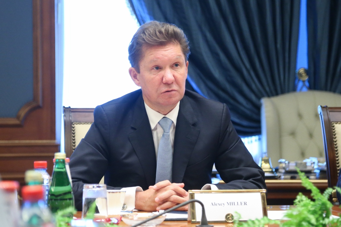 Алексей Миллер во время встречи с Министром энергетики Республики Болгария Теменужкой Петковой