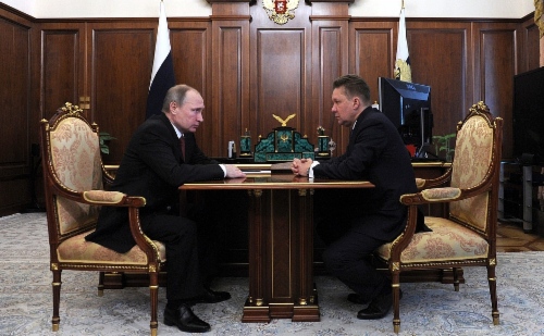 Владимир Путин и Алексей Миллер. Фото www.kremlin.ru