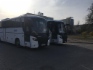 Ранним утром автобусы готовы к выходу на маршрут