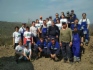 Сотрудники Амурского ЛПУМГ и Гурского лесничества на посадках кедровых саженцев