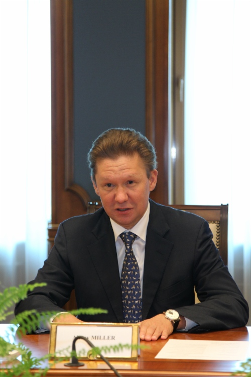 Алексей Миллер во время встречи с Первым Вице-президентом Исламской республики Иран по вопросам контроля и координации экономической политики Али Ага Мохаммади