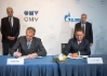 Председатель Правления OMV AG Райнер Зеле и Алексей Миллер во время подписания Базового соглашения об обмене активами. Фото OMV AG