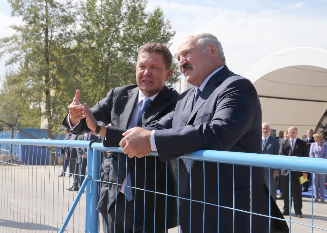 Алексей Миллер и Александр Лукашенко приняли участие в торжественной церемонии начала строительства многофункционального комплекса «Газпром Центр» в Минске