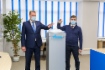 Губернатор Ивановской области Станислав Воскресенский (справа) и генеральный директор АО «Газпром газораспределение Иваново» Сергей Мазалов (слева) на торжественной церемонии пуска межпоселкового газопровода в производственно-диспетчерской службе АО «Газпром газораспределение Иваново»