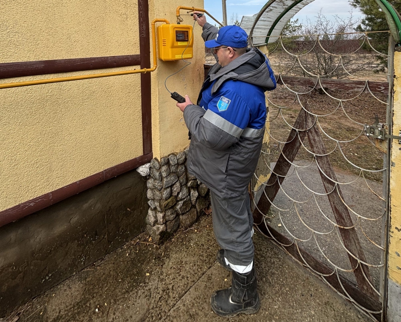 Проверка соединений прибора учета газа