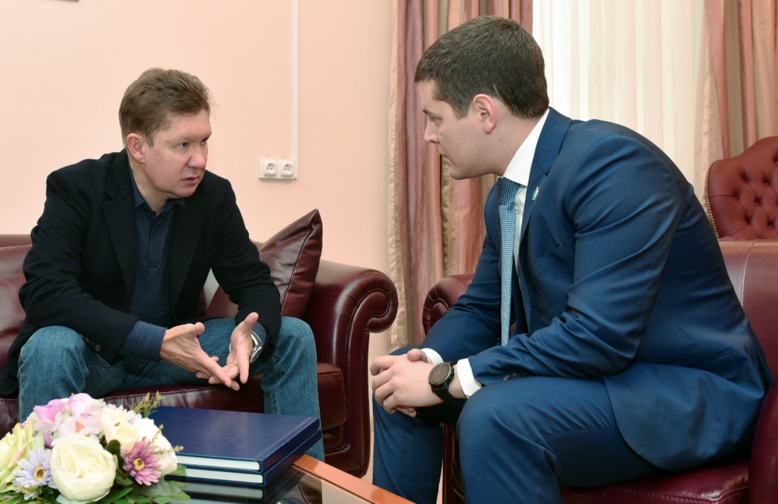 На Бованенковском месторождении состоялась рабочая встреча Алексея Миллера и Губернатора Ямало-Ненецкого автономного округа Дмитрия Артюхова
