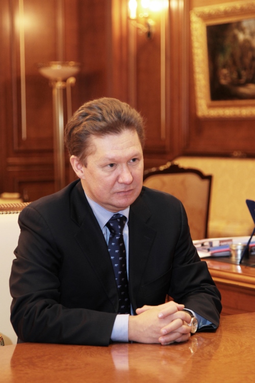Алексей Миллер во время встречи с Главой Карачаево-Черкесской Республики Рашидом Темрезовым