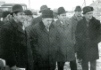 В. Г. Чирсков, С. А. Оруджев, А. Г. Гудзь, В. Д. Батозский и Е. Н. Яковлев. На площадке компрессорной станции Лон-Юган, Тюменская область, 1979 г.
