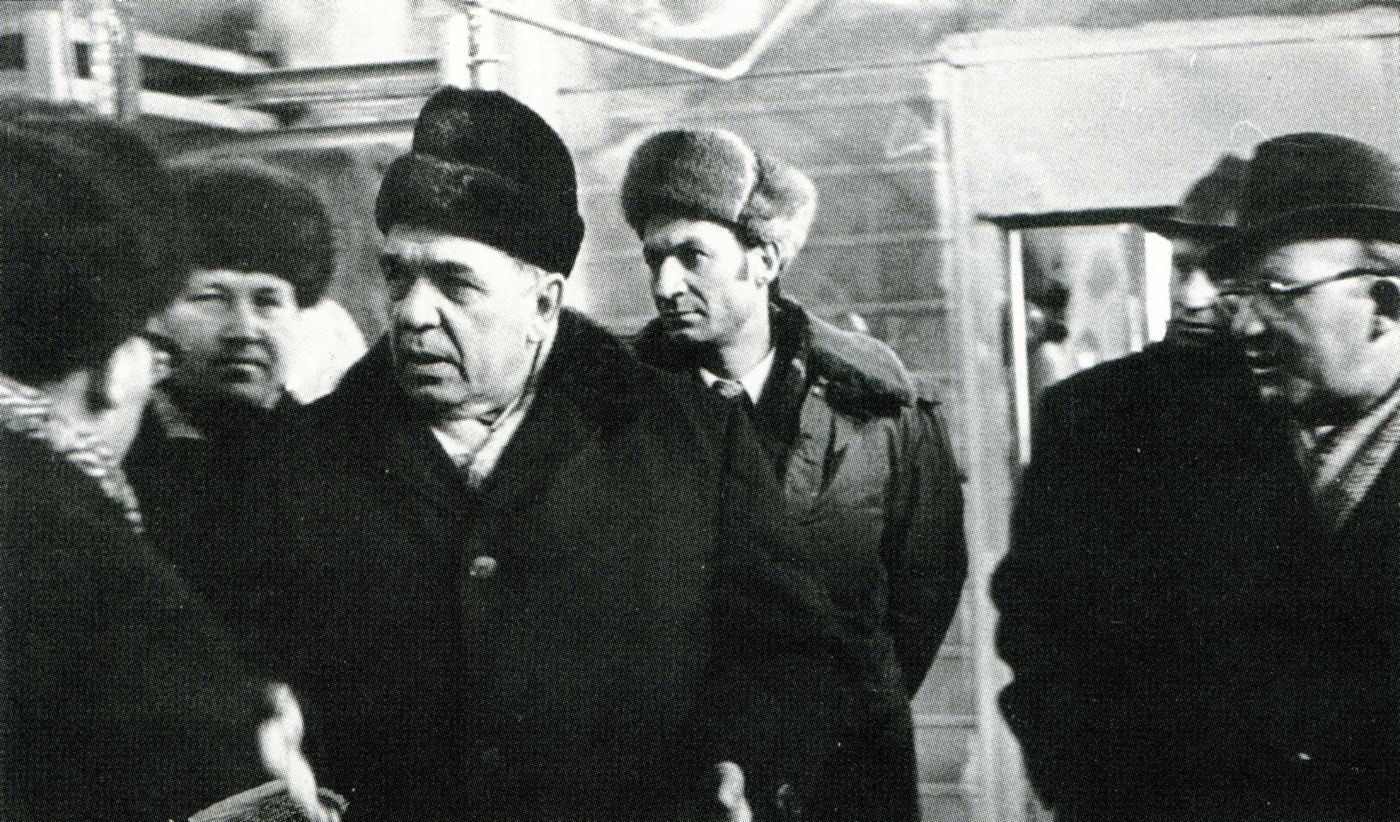 С. А. Оруджев, В. Г. Курамин, И. С. Никоненко и В. В. Стрижов в Надыме