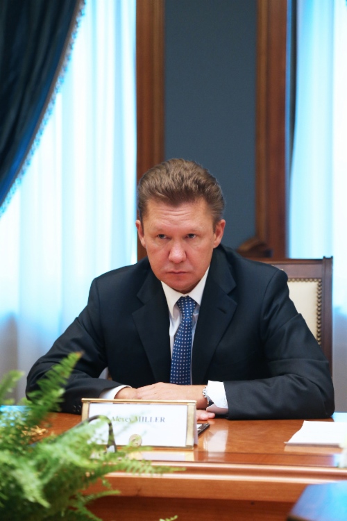 Алексей Миллер во время рабочей встречи с Мигелем Галуччио