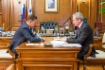 Алексей Миллер и Губернатор Пермского края Виктор Басаргин во время рабочей встречи