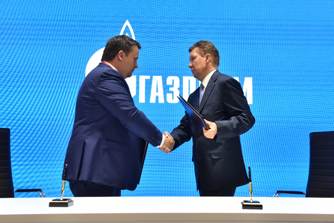 В рамках Петербургского международного экономического форума — 2018 Губернатор Новгородской области Андрей Никитин и Алексей Миллер подписали Соглашение о сотрудничестве в новой редакции