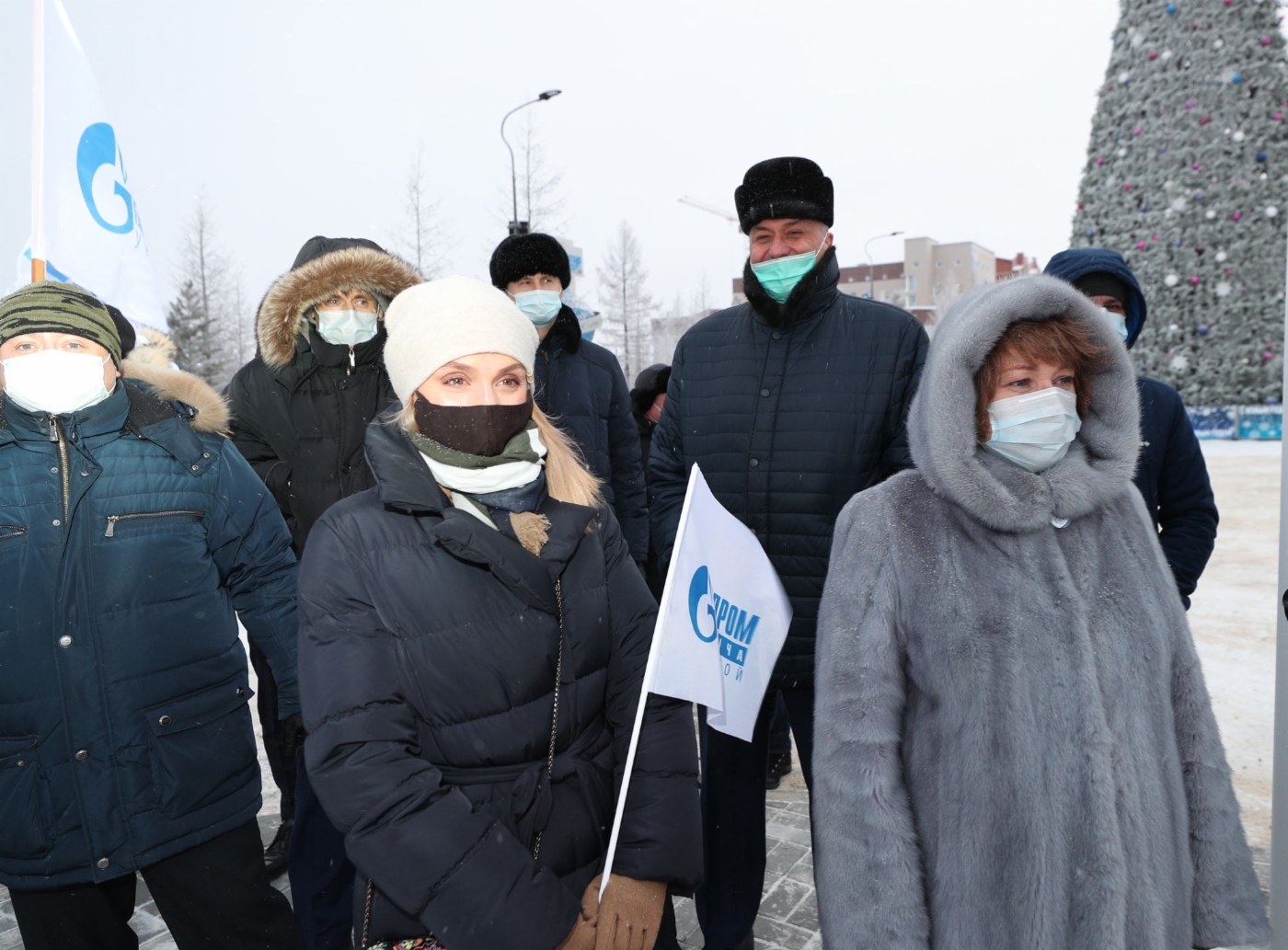 Церемония торжественного открытия памятного знака, посвященного добыче компанией «Газпром добыча Уренгой» семи триллионов кубических метров природного газа
