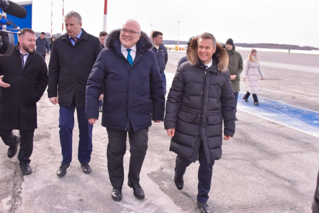 Генеральный директор АО «Газпром газораспределение Киров» А. Ю. Чиликин и губернатор Кировской области А. В. Соколов
