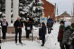 Зажжение Вечного огня в Печорах
