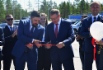 Красную ленточку перерезали глава Нерюнгринского района Роман Щегельняк и директор Нерюнгринского ЛПУМГ Сергей Палагин