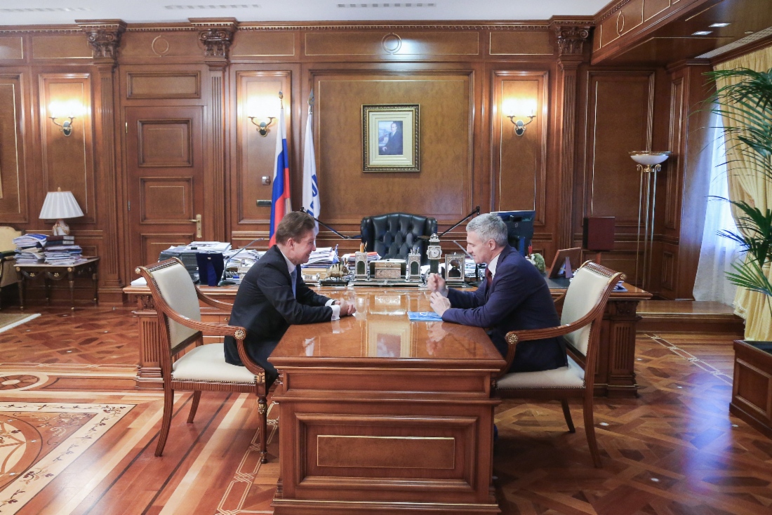 Встреча Алексея Миллера и Главы Республики Карелия Артура Парфенчикова