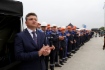 Сотрудники ООО «Газпром трансгаз Москва» на церемонии сварки первого стыка магистрального газопровода «КС Путятинская — Касимовское ПХГ»
