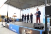Генеральный директор ООО «Газпром трансгаз Москва» Александр Бабаков, член Правления, начальник Департамента ПАО «Газпром» Владимир Марков, член Правления, начальник Департамента ПАО «Газпром» Вячеслав Михаленко и временно исполняющий обязанности Губернатора Рязанской области Николай Любимов на церемонии сварки первого стыка