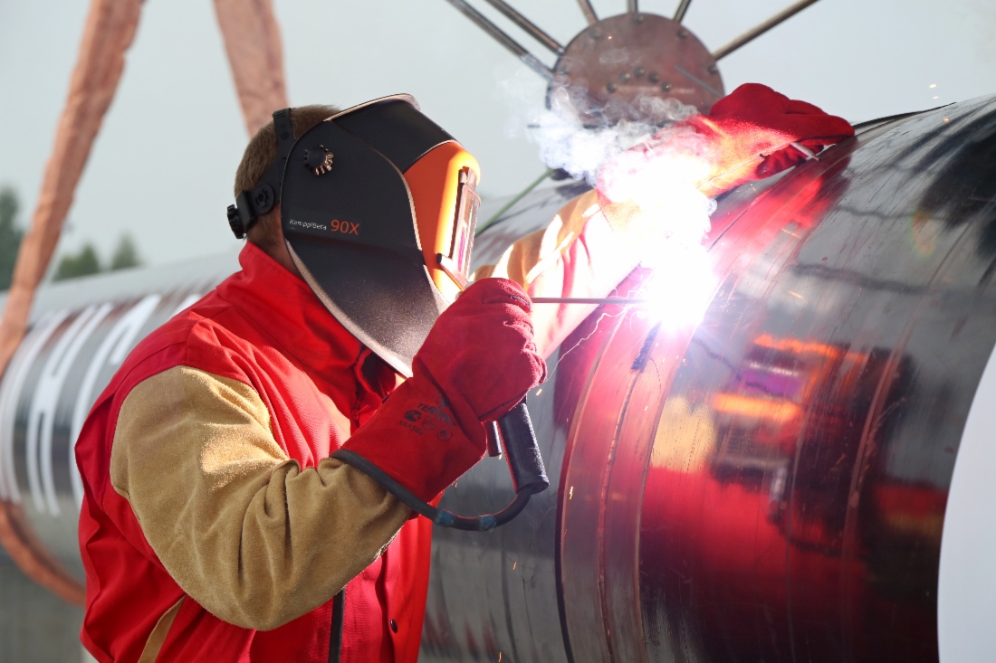 Сварка первого стыка магистрального газопровода «КС Путятинская — Касимовское ПХГ»
