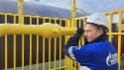 Открытие шарового крана для первичного пуска газа на объект