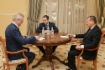 Во время рабочей встречи Виктора Зубкова с Михаилом Бабичем и Иваном Белозерцевым. Фото сайта Правительства Пензенской области