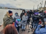 Советник по науке Центра подводных исследований РГО Андрей Лукошков рассказывает журналистам о результатах экспедиции
